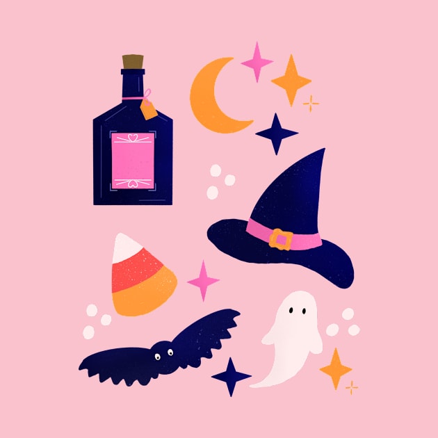 Pink and purple Halloween essentials by Home Cyn Home 