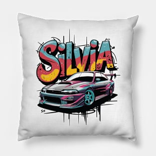 Nissan Silvia S15 Drifting Vintage Car Pillow