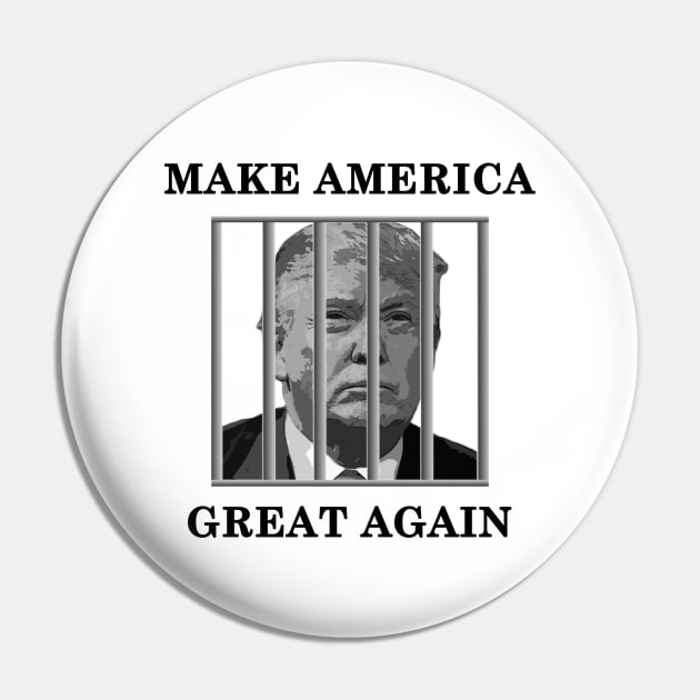 Trump Behind Bars Pin by topher