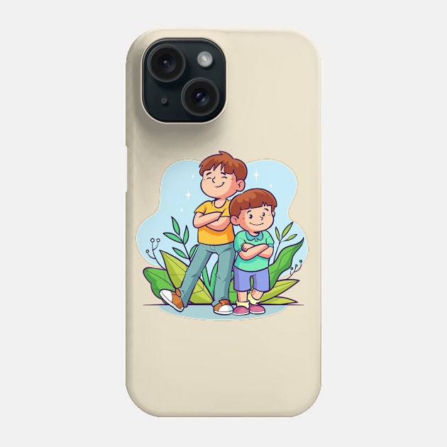 Big & Little Bro Love Phone Case by Mako Design 