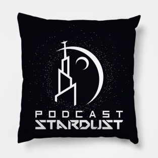 Podcast Stardust White Logo Pillow