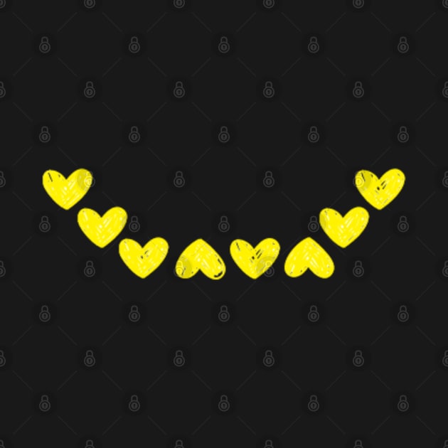 Smiley heart yellow by Shineyarts