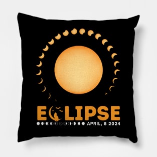 TOTAL ECLIPSE 2024 MOON TIME Pillow