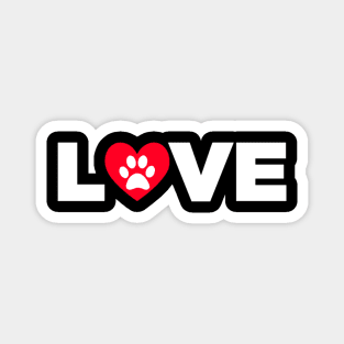 DOG PAW LOVE Magnet