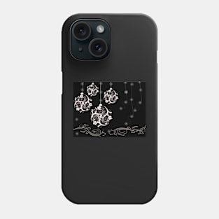 Black Floating Ornaments Phone Case