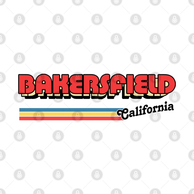 Bakersfield, CA \/\/\/\ Retro Typography Design by DankFutura