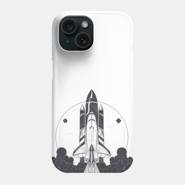 Space rocket Phone Case by Space wolrd