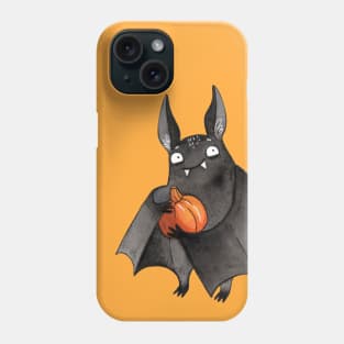 Cute bat with pumpkin Phone Case