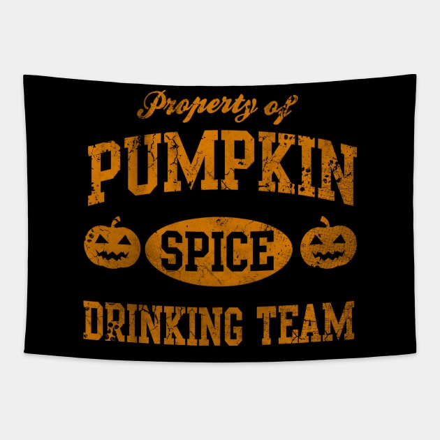 Pumpkin Spice Drinking Team Tapestry by E