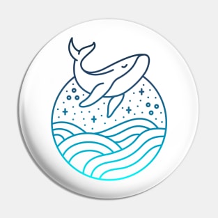 Jumping Whale Pin