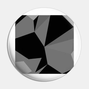 Black and White Cubist Design Pin