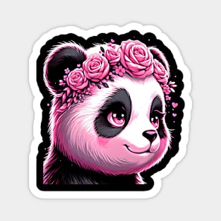 pink panda girl Magnet