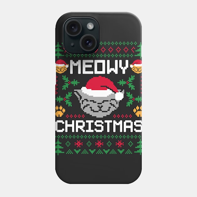 Meowy Catmas Phone Case by SolarFlare