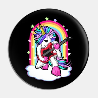 Unicorn Guitarist Guitar Player Musician Pin