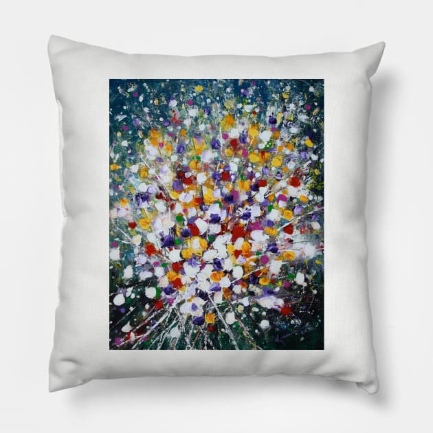 Summer Flowers Pillow by kume