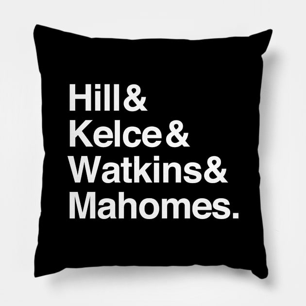 Hill Kelce Watkins and Mahones Pillow by Periaz