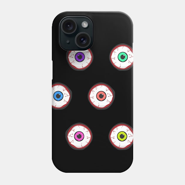 Eyeball Colors, Halloween Phone Case by My Bright Ink