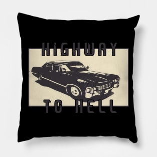 Highway to hell (Supernatural fan art) Pillow