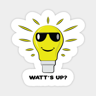 Watt's Up? - Funny Bulb Design Magnet