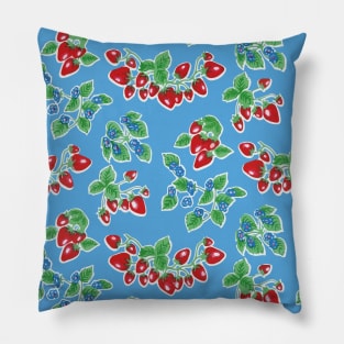 Strawberry mexican oilcloth Pillow