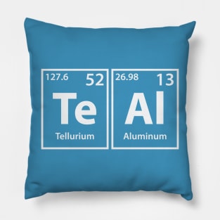 Teal (Te-Al) Periodic Elements Spelling Pillow