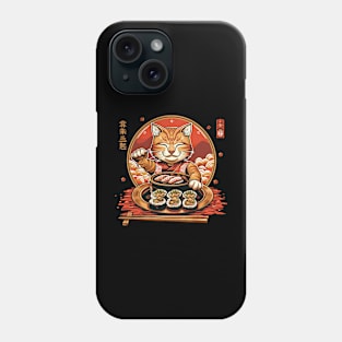 Sushi Cat Japanese Cat Cooking Sushi Phone Case