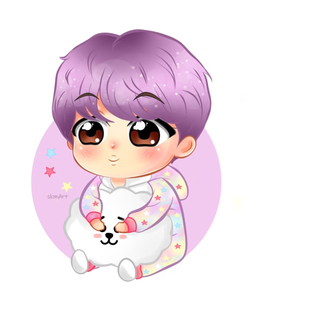 BTS Jin RUN BTS Ep. 97 Chibi by SkmArtShop