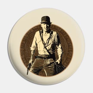 indiana jones - vintage pattern Pin