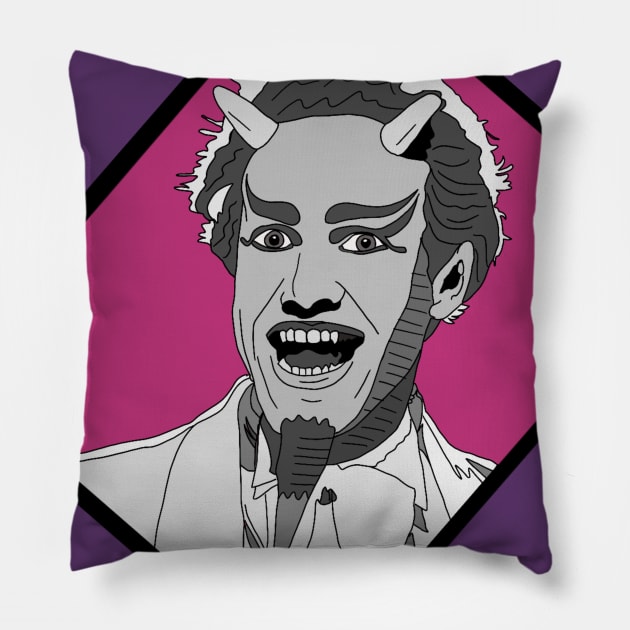 Forbidden Zone (B&W) Pillow by pinxtizzle