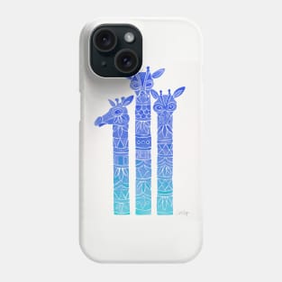 giraffes blue ombre Phone Case