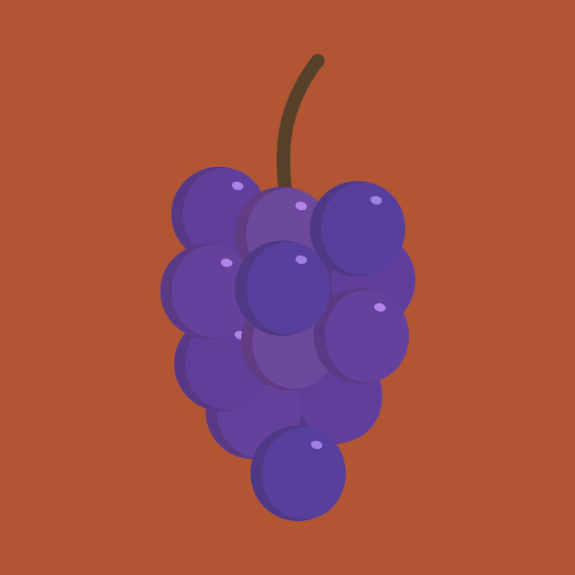 Bunches of purple grapes icon in flat design by wavemovies