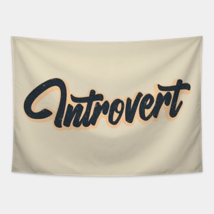 Vintage Introvert Typography Tapestry