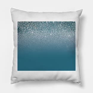 Blue glitter ombre Pillow