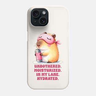 Unbothered Capybara Funny Phone Case