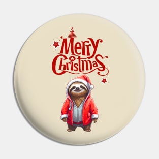 Christmas Sloth Pin