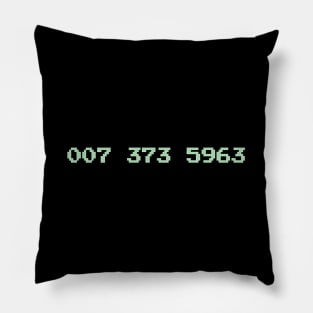 007 373 5963 Video Game Code 1987 80'S Games Pillow