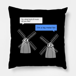 Metal fan windmills Pillow