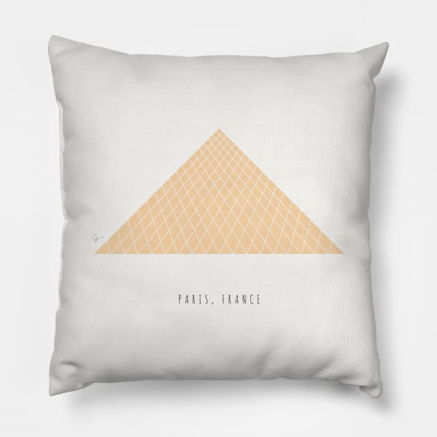 Louvre, Paris, France Pillow by lymancreativeco