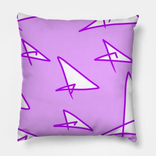 purple white abstract texture line art design Pillow