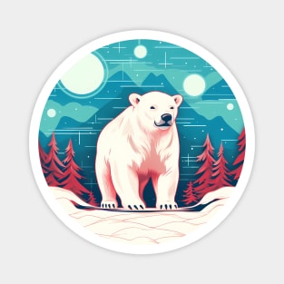 Polar Bear in Ornament, Love Bears Magnet