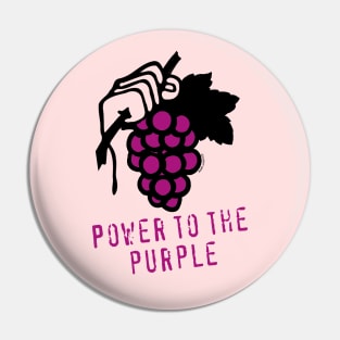 Power to the Purple (Wine Grapes) Pin