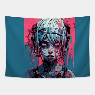 Splash Zombie Girl Tapestry