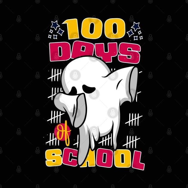 100 days of school featuring a Cute dabbing ghost #5 by XYDstore