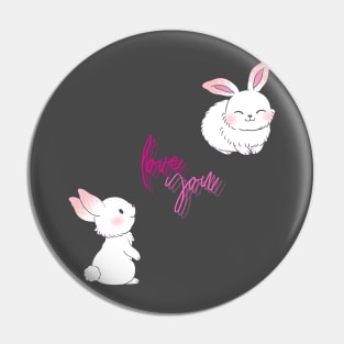 Cute bunny rabbit Pin