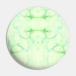 Shades of Green Liquid Paint - Watercolor Rain Painting Mirror Pattern Pin