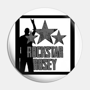 Rockstar Rosey - Three Stars Logo with Border Pin