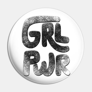 Girl Power Feminist Slogan Shirt Pin