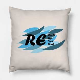 Recycle Reuse Renew Rethink Pillow