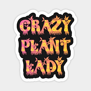 Retro Text Design for Plant Lover Magnet