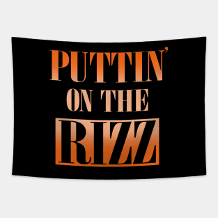 Puttin' On The Cool Rizz Slogan Tapestry
